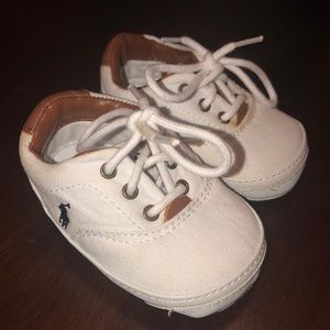 Polo Ralph Lauren white baby boy shoes